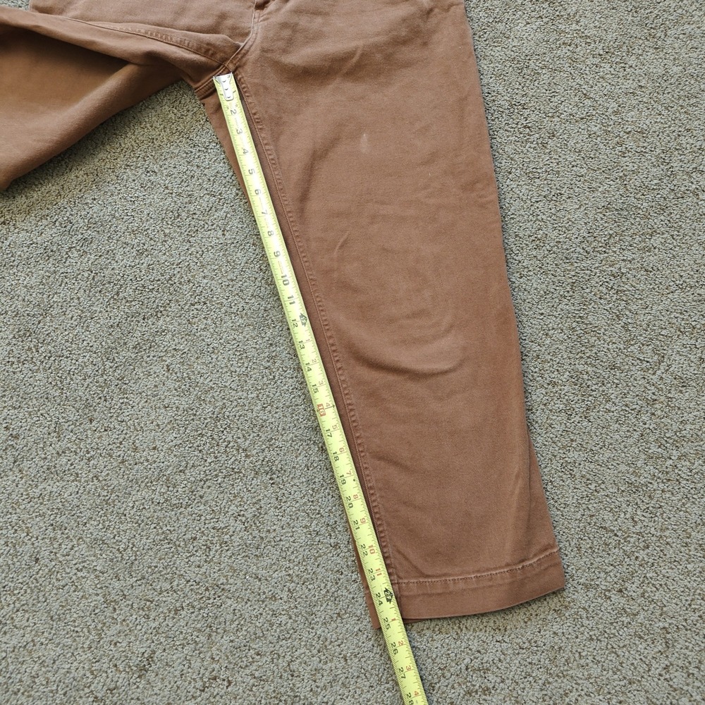 QUINCE Women Cropped Pants 12 Rust Organic Cotton Twill Minimalist LB49339-CFL01 - Picture 9 of 15